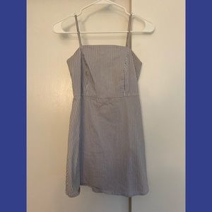 urban outfitters blue and white striped mini dress